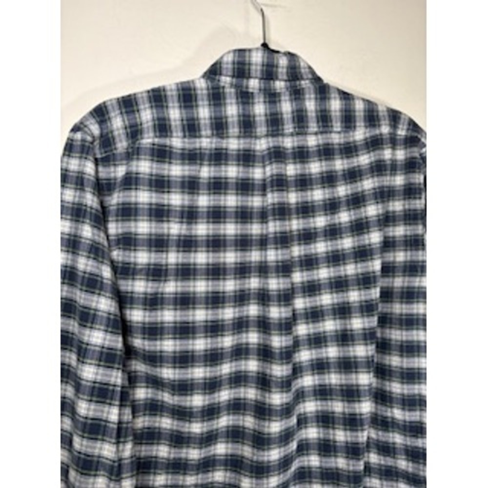 RALPH LAUREN Button Down Shirt Medium Blue Plaid Custom Fit Cotton Preppy - Picture 5 of 8